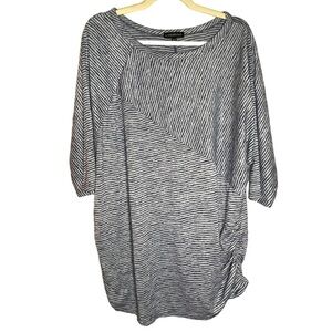 Lane Bryant Soft Stretch Jersey Modal Blend Knit Top Ruched Sides Size 22/24